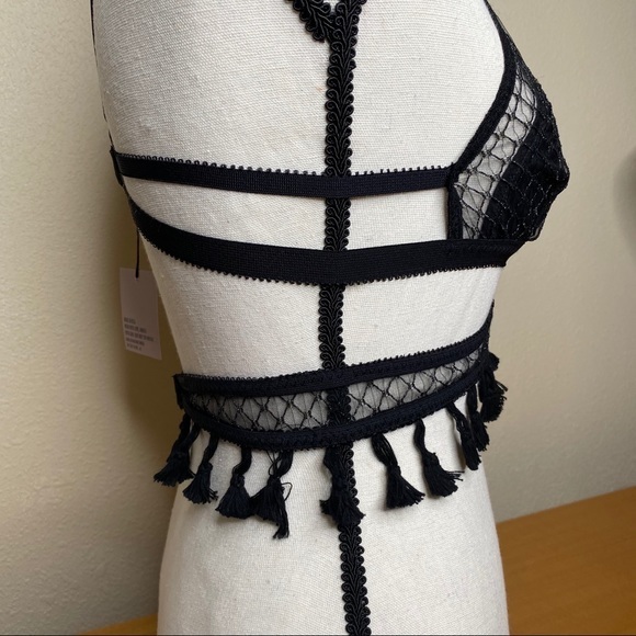 NEW EASTNWEST Label Solstice Bra in Shimmer Net - Picture 5 of 8